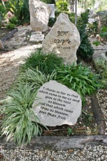 מצבה סלעית עם צמחיה מעוצבת