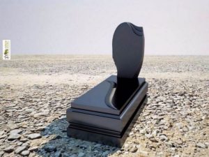 עיצוב ייחודי של מצבת גרניט שחורה