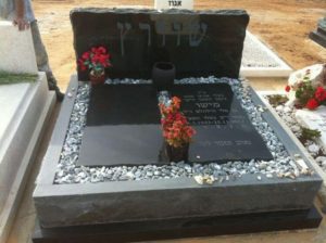 מצבה איכותית מאבן שיש שחורה